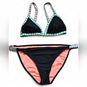 Black and Pink Bikini Set